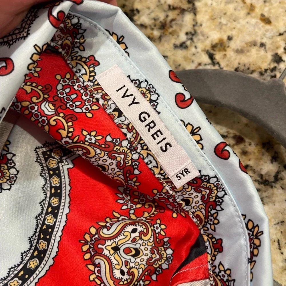 NWOT Ivy Greis Kids Red and Black Patterned Set